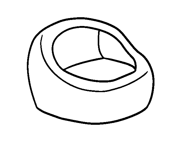 Disegno di Poltrona rotonda da Colorare