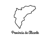 Disegno di Provincia di Alicante da colorare