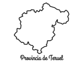 Disegno di Provincia di Teruel da colorare