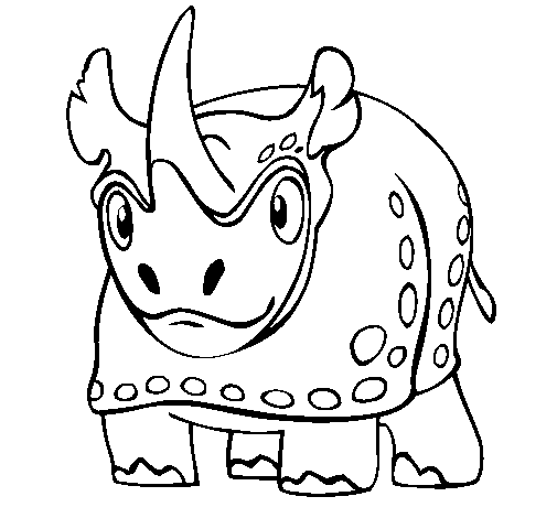 Disegno di Rinoceronte  4 da Colorare