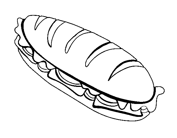 Disegno di Sandwich completa da Colorare
