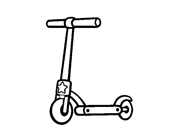 Disegno di Scooter per bambini da Colorare
