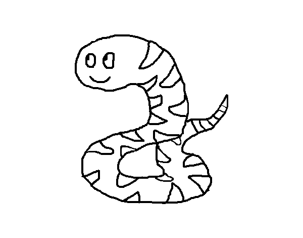 Disegno di Serpente felice da Colorare