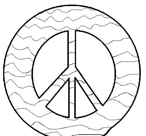 Disegno di Simbolo della pace da Colorare