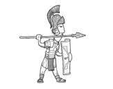 Dibujo de Soldato romano in difesa