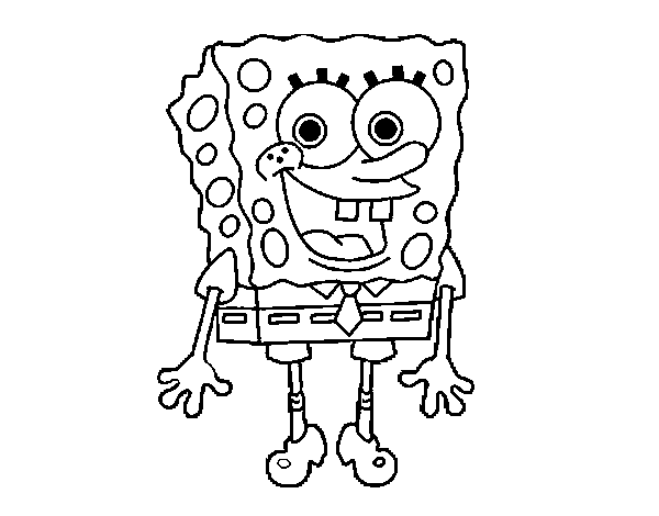 Disegno di SpongeBob allegro da Colorare