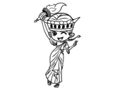 Disegno di Statua della libertà manga da colorare
