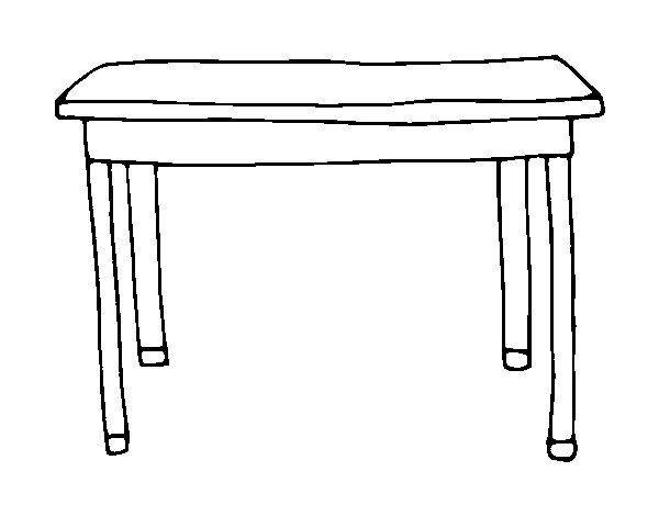 Disegno di Tavolo rettangolare da Colorare