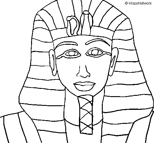 Disegno di Tutankamon da Colorare