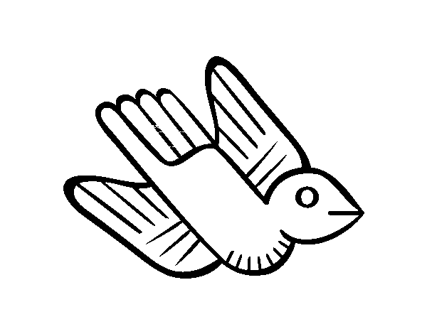 Disegno di Uccello azteco da Colorare