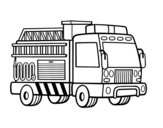 Dibujo de Un camion dei pompieri