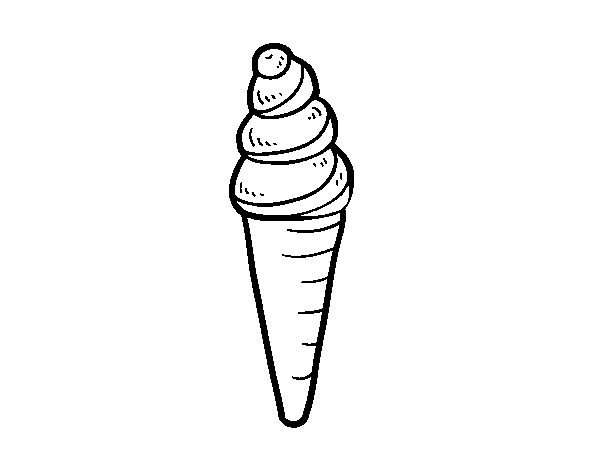 Disegno di Un cono gelato da Colorare