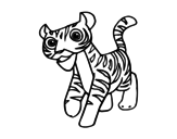 Disegno di Un tigre da colorare
