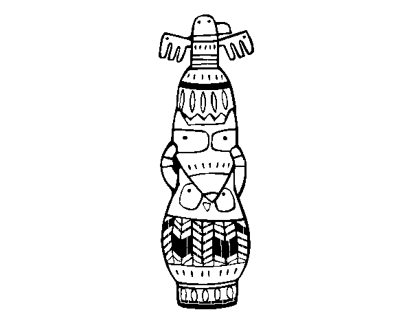 Disegno di Un totem da Colorare