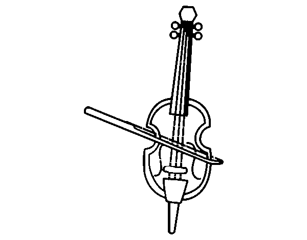 Disegno di Un Violino da Colorare