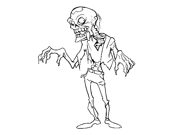 Disegno di Un zombie da Colorare