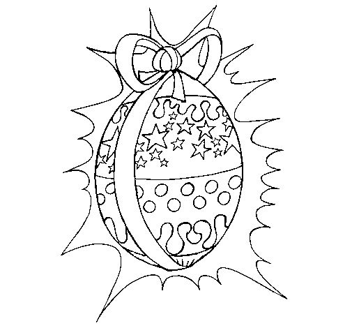 Disegno di Uovo di Pasqua brillante da Colorare