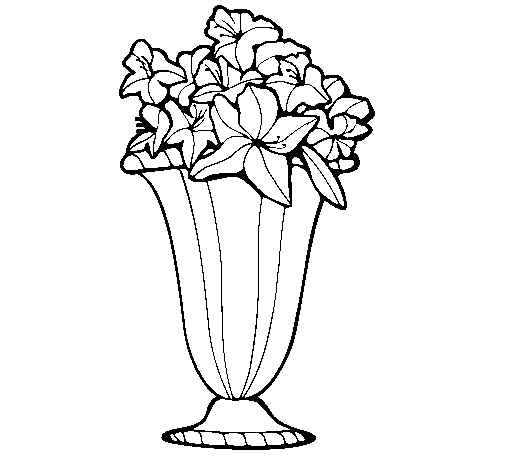 Disegno di Vaso di fiori 2a da Colorare