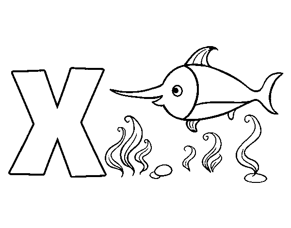 Disegno di X di Xiphias da Colorare